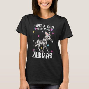 Nur ein Mädchen, das Zebras Niedlichen Zebra Liebe T-Shirt