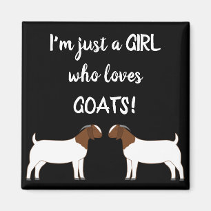 Nur ein Mädchen, das Ziegen Liebe - Boer Goat Magn Magnet