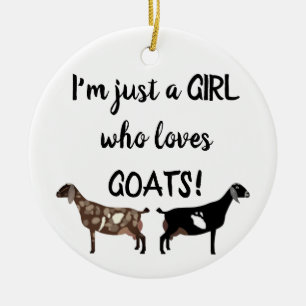 Nur ein Mädchen, das Ziegen Liebe - nubische Milch Keramik Ornament