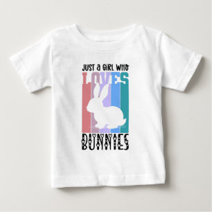 Nur ein Mädchen, die Bunnies Ostersonne Lieben Nie Baby T-shirt