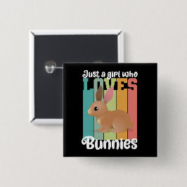Nur ein Mädchen, die Bunnies Ostersonne Lieben Nie Button