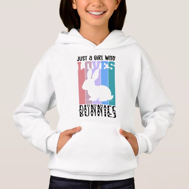 Nur ein Mädchen, die Bunnies Ostersonne Lieben Nie Hoodie (Vorderseite)