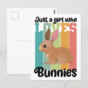 Nur ein Mädchen, die Bunnies Ostersonne Lieben Nie Postkarte
