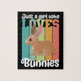 Nur ein Mädchen, die Bunnies Ostersonne Lieben Nie Puzzle