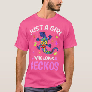 Nur ein Mädchen, die Geckos Lieben ich Niedlich Ge T-Shirt