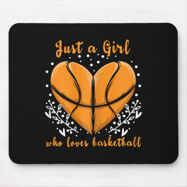 Nur ein Mädchen, die Liebe Basketball Sport Frauen Mousepad (Vorne)