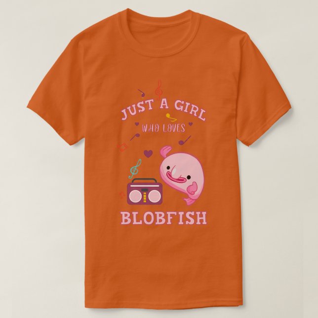 Nur ein Mädchen, die Liebe blobfish einzigartig il T-Shirt (Design vorne)