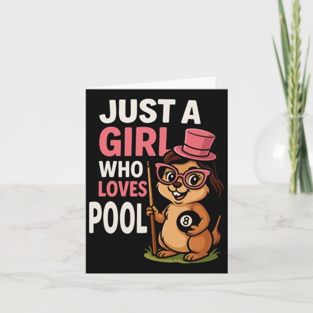 Nur ein Mädchen, die Liebe Pool Billard Pool Playe Karte (Vorderseite)