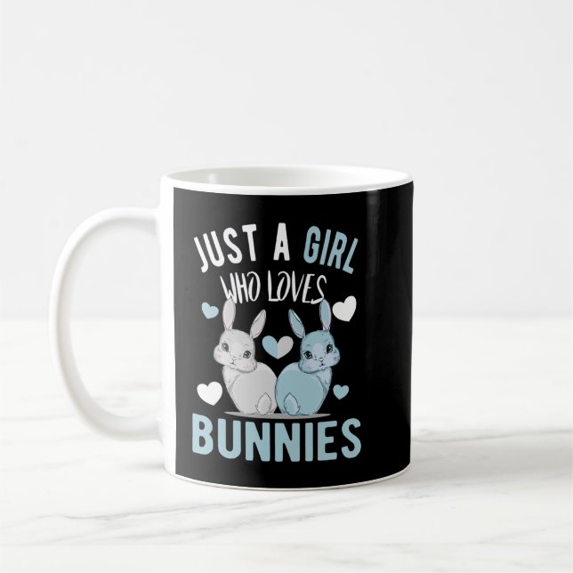 Nur ein Mädchen, die Lieben bunnies Bunny Mama Pul Kaffeetasse (Links)
