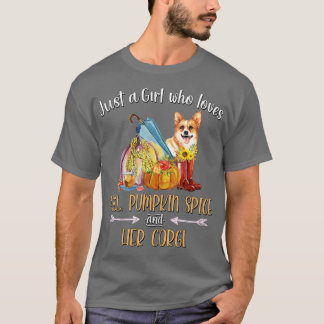 Nur ein Mädchen, die Lieben fallen Pumpkin Gewürz  T-Shirt
