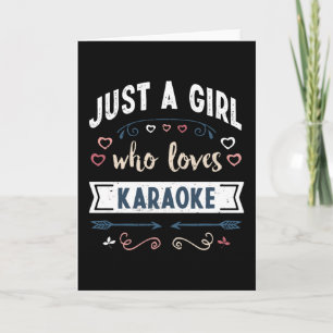 Nur ein Mädchen, die Lieben Karaoke Funny Geschenk Karte