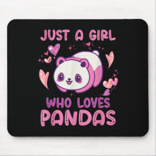 Nur ein Mädchen, die Lieben Pandas Funny Zitat Nie Mousepad