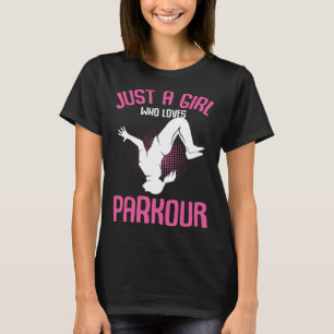 Nur ein Mädchen, die Lieben Parkour Traceur Kinder T-Shirt