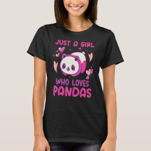 Nur ein Mädchen, die Pandas Lieben Niedlich Panda T-Shirt