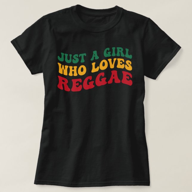 Nur ein Mädchen, die Reggae Groovy Women Rasta Pr. T-Shirt (Design vorne)
