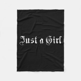 Nur Ein Mädchen Gothic Blackletter Typografie Fleecedecke