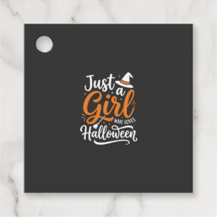 Nur ein Mädchen Halloween-Vektorkunst Geschenkanhänger