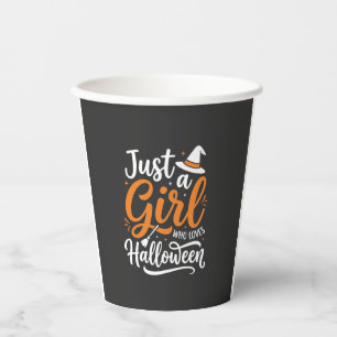 Nur ein Mädchen Halloween-Vektorkunst Pappbecher
