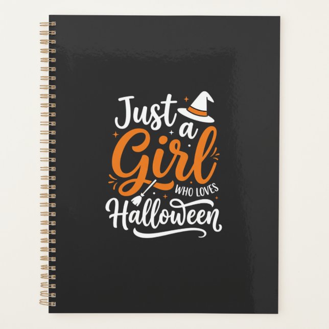Nur ein Mädchen Halloween-Vektorkunst Planer (Vorderseite)