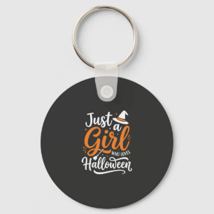Nur ein Mädchen Halloween-Vektorkunst Schlüsselanhänger