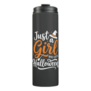 Nur ein Mädchen Halloween-Vektorkunst Thermosbecher