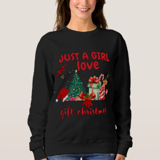 Nur ein Mädchen Liebe Weihnachten Sweatshirt