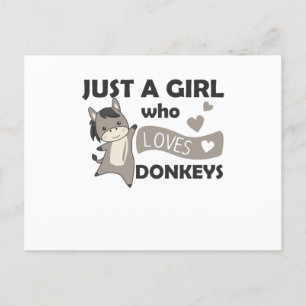 Nur ein Mädchen Lieben der Donkey - Sweet Donkey Postkarte