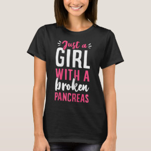 Nur ein Mädchen mit einem kaputten Bauchspeicheldr T-Shirt