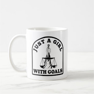 Nur ein Mädchen mit Goals Funny Lawyer Student Zit Kaffeetasse