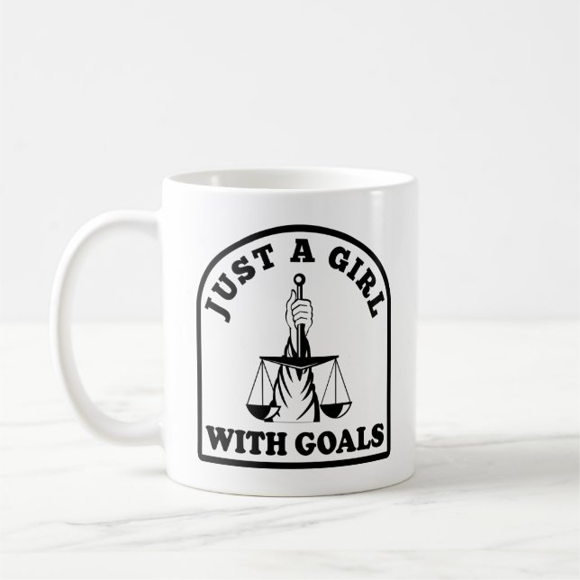 Nur ein Mädchen mit Goals Funny Lawyer Student Zit Kaffeetasse (Links)