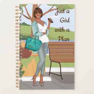 Nur ein Mädchen mit Plan   Niedlich Black Girl Des Planer