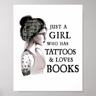 Nur ein Mädchen mit Tattoos und Lieben bucht _1 Poster
