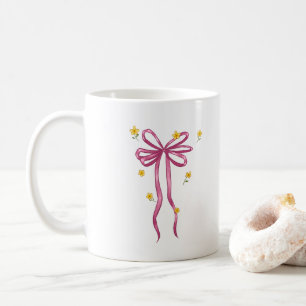 Nur ein Mädchen Rosa Schleife Coquette Kaffeetasse