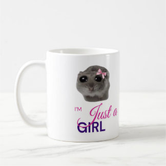 Nur ein Mädchen Tasse – Süßer trauriger Hamster