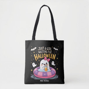Nur ein Mädchen Wartete zu Halloween Spooky Summer