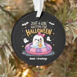 Nur ein Mädchen Wartete zu Halloween Spooky Summer Ornament