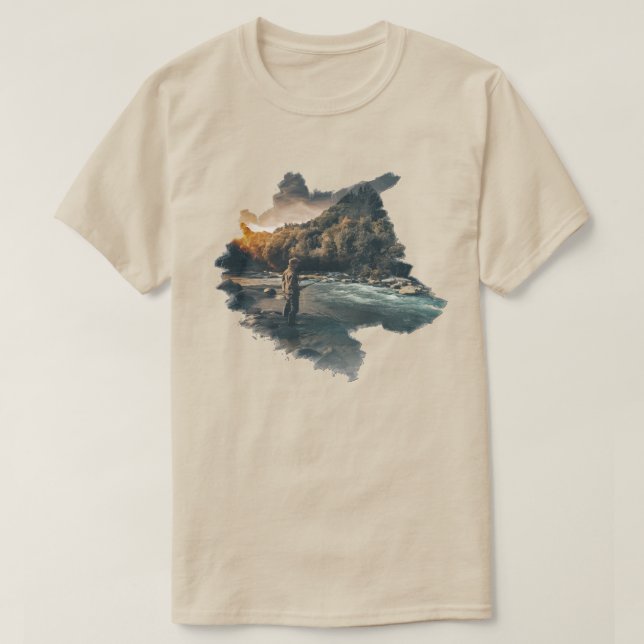 Nur ein Mann, der den Fischfang Liebe T-Shirt (Design vorne)