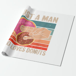 Nur ein Mann, der Donuts liebt 2 im Pinky 1 im T Geschenkpapier