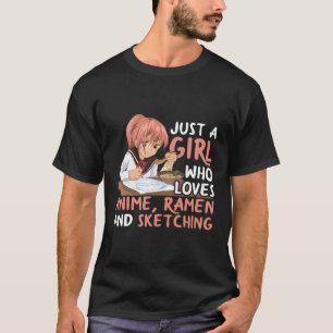 Nur ein Mensch, der Anime-Ra Lieben und Skizzen Ja T-Shirt