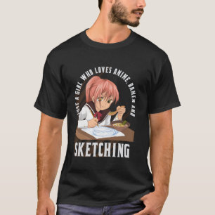 Nur ein Mensch Liebe Anime Ra und Sketching Kawaii T-Shirt