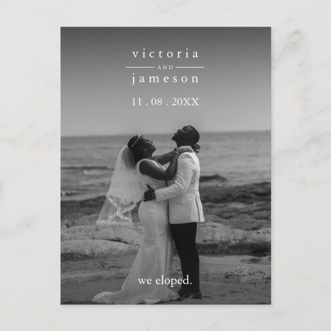 Nur ein modernes klassisches Party für Hochzeiten Postkarte (Vorderseite)