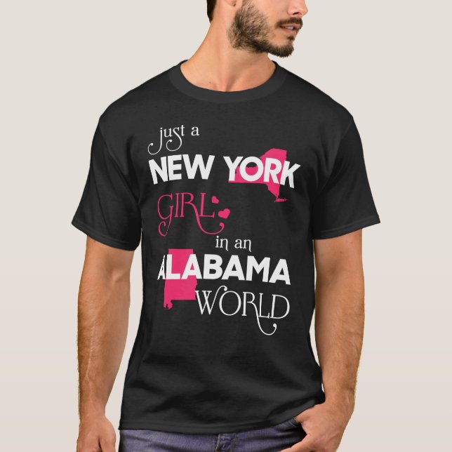 Nur ein New Yorker Mädchen in einer Alabama-Welt T-Shirt (Vorderseite)