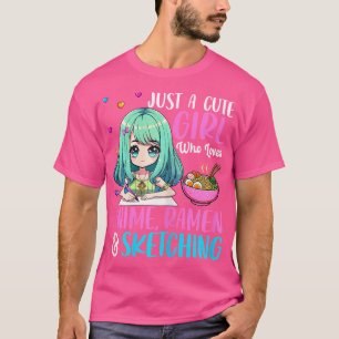 Nur ein Niedliches Mädchen, das Lieben Anime Ramen T-Shirt