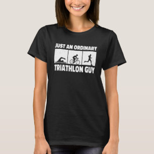 Nur ein normaler Triathlon-Typ, der mit dem Bi läu T-Shirt