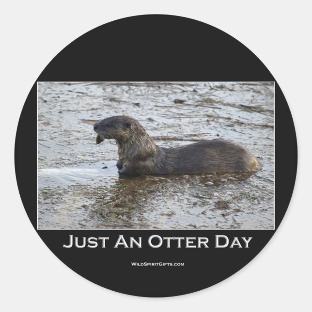 Nur ein Otter Day Geschenke Runder Aufkleber (Vorderseite)