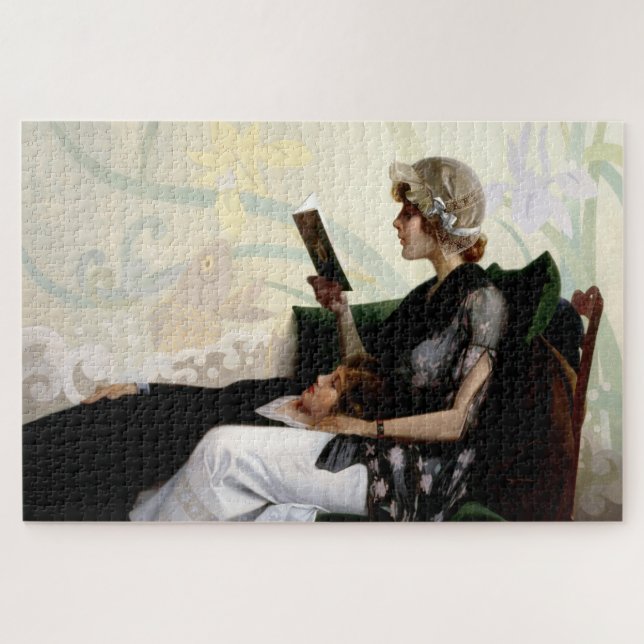 Nur ein Paar Mädchen von Harry Watrous Puzzle (Horizontal)