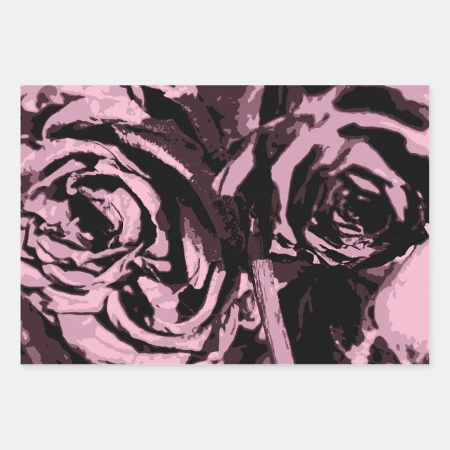 Nur ein paar Rose Geschenkpapier Set (Vorderseite)