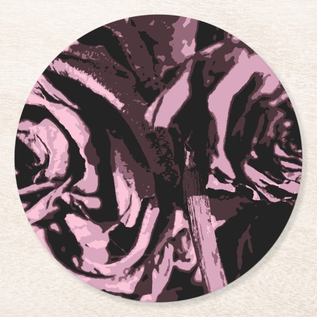 Nur ein paar Rose Runder Pappuntersetzer (Vorderseite)