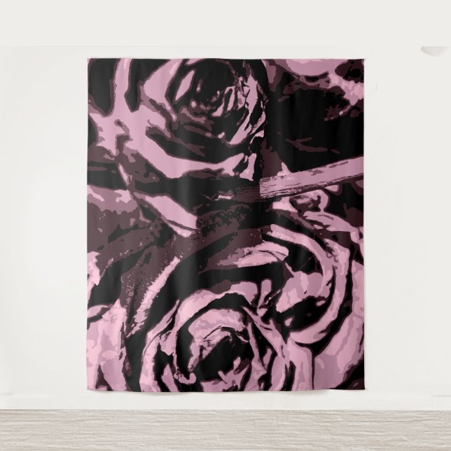 Nur ein paar Rose Wandteppich (Vorderseite)
