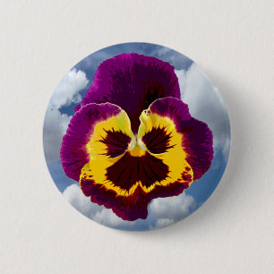 Nur ein Pansy Blossom + Ihr Text & Ideen Button